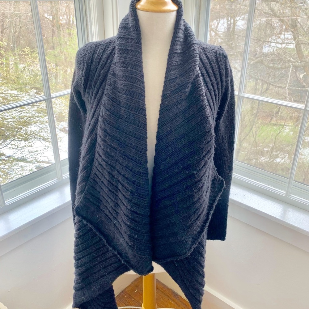 EXPRESS chunky ribbed open waterfall cardigan